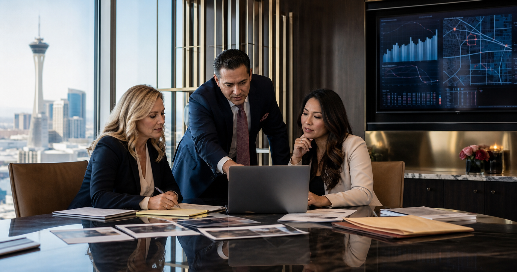 Legal team discussing case strategy